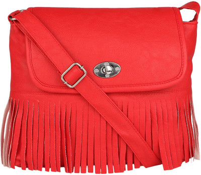 

Ankita Fashion World Girls Casual Red PU Sling Bag