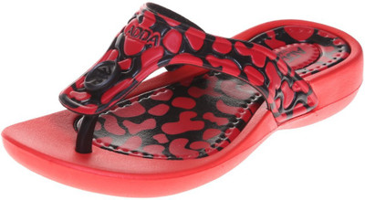

Adda Flip Flops, Red black