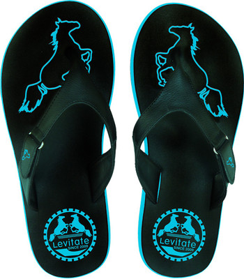

Levitate HORSE Flip Flops, Black sea green