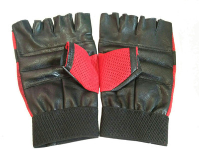 

FS fs24 Cycling Gloves (Free Size, Red, Black), Black and red