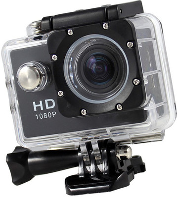 ALONZO Action Camera 12MP Sports Waterproof Action Camcorder with 170°Wide Angle Lens Rechargeable Batteries Remote Control Sports and Action Camera(Black 12 MP)