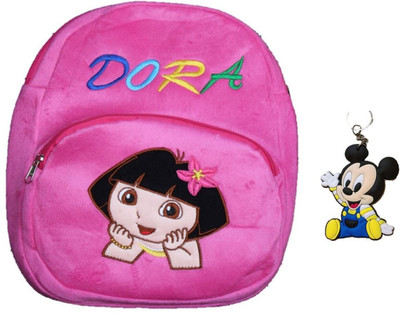 

toyjoy Dora Explorer school bag 35cm for kids/girls/children plush soft bag backpack cartoon - 35(Pink)