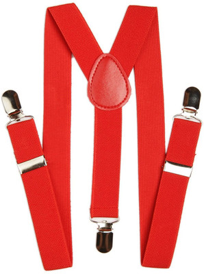 

2 MORE Y- Back Suspenders for Men, Boys(Red)