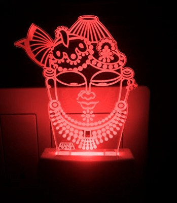 AJANTA Shreenathji (Code - 2066) 3d Night Lamp(4 cm, Multicolor)