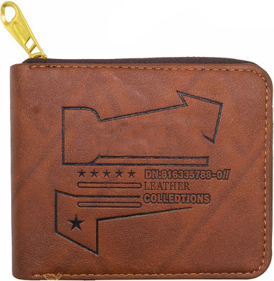 

Bagzar Men Brown Artificial Leather Wallet(4 Card Slots), Brown oll