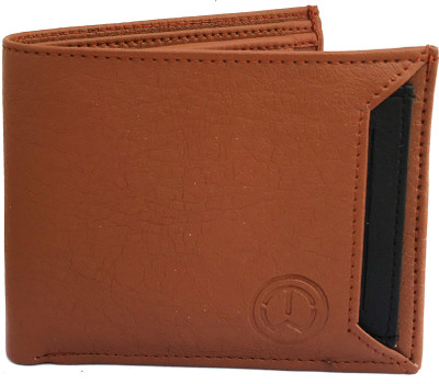 

KnW Men Brown Artificial Leather Wallet(7 Card Slots), Tanblack slide