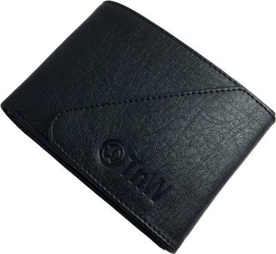 

knW Men Tan Artificial Leather Wallet(5 Card Slots), Black