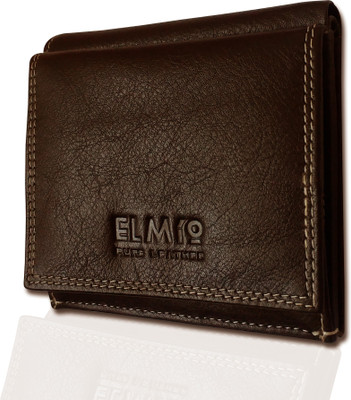 

EL Mio Men Brown Genuine Leather Wallet(10 Card Slots), Dark brown