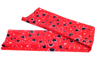 

Vardhman Printed Felt Cloth (Fleece Fabric) Size 32" x 36", Color Red Heart Printed, Used. In Dresses, Cushions, Soft Toys Making, Art & Craft, Jackets, Purses, Etc