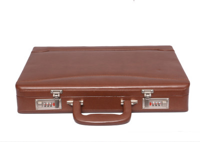 

OBANI Faux Leather Briefcase Medium Briefcase - For Men(Tan)