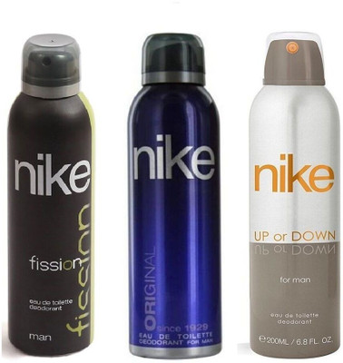 

Nike Fission Original Up or Down Body Spray - For Men(600 ml, Pack of 3)