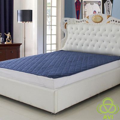 AVI Elastic Strap Double Size Mattress Cover(Blue)
