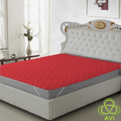 AVI Elastic Strap Double Size Mattress Cover(Red)