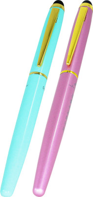 

Dikawen Exclusive Slim Nib With Smart Phone Stylus, Light Weight and Smooth Fountain Pen(Pack of 2)