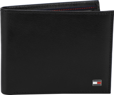 

Tommy Hilfiger Men Black Genuine Leather Wallet(4 Card Slots)