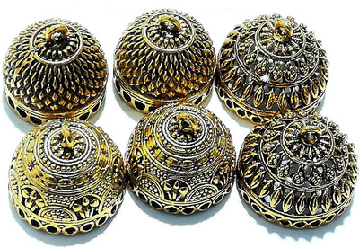 

GOELX Jhumka/Jimki Antique Gold Metal DIY Base designer earring making component accessories - Combo 7 !!
