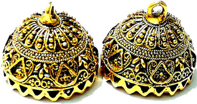 

GOELX Jhumka/Jimki Antique Gold Metal DIY Base designer earring making component accessories AJ 16