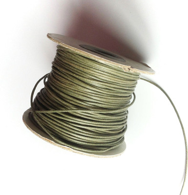 

Sparkle Military green cotton wax cord 1MM-100MTR