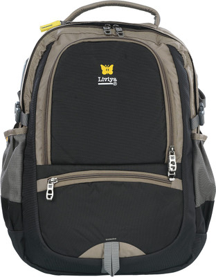 

Liviya SB-1206 37 L Backpack(Black, Brown)