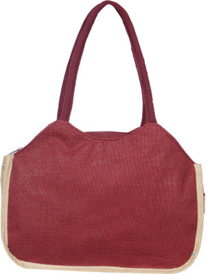 

Empower Trust Ladies Handbag normal Jute Multipurpose Bag(Maroon, Beige, 16 L)