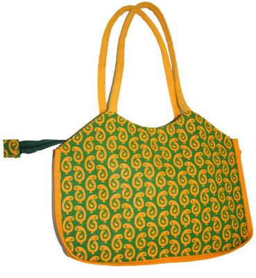 

Empower Trust Ladies Handbag normal Jute printed Multipurpose Bag(Green, Yellow, 16 L)