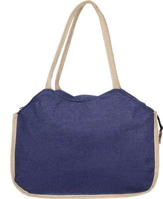 

Empower Trust Ladies Handbag normal Jute Multipurpose Bag(Blue, Beige, 16 L)