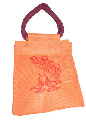 

Empower Trust Tiffin Bag Small Lunch Bag(Orange, Beige, 8 L)