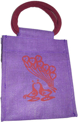 

Empower Trust Tiffin Bag Small Lunch Bag(Purple, Beige, 8 L)