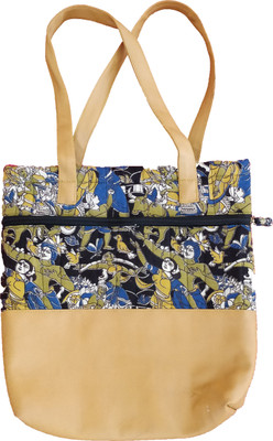 

Empower Trust Ladies Handbag Kalamkari n leather Multipurpose Bag(Beige, Black, 16 L)