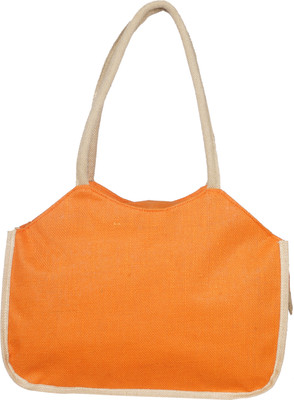 

Empower Trust Ladies Handbag normal Jute Multipurpose Bag(Orange, Beige, 16 L)