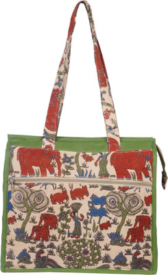 

Empower Trust Ladies Handbag Kalamkari Style-2 Multipurpose Bag(Green, Brown, 15 L)