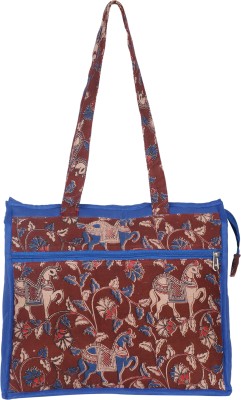 

Empower Trust Ladies Handbag Kalamkari Style-2 Multipurpose Bag(Blue, Brown, 15 L)