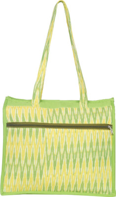 

Empower Trust Ladies Handbag Pochampally Multipurpose Bag(Green, Yellow, 15 L)