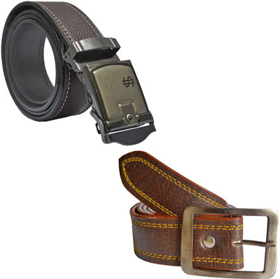 

LOOPA Men Formal Brown Synthetic Belt