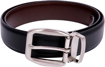 

CALVADOSS Men Party, Evening, Casual Black, Brown Artificial Leather Reversible Belt, Black & brown_4