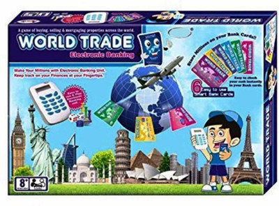 

FEMININE STYLE World Trade Property Trading Game With Electronic Banking and Swipe Machine (MULTI COLOR) Board Game