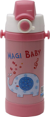 

PRAGEE Exclusive 400 ML Cartoon Printed Double Layerd Stainless Steel Kids Sipper/Vaccum Water Bottle 400 Sipper(Pack of 1, Pink)