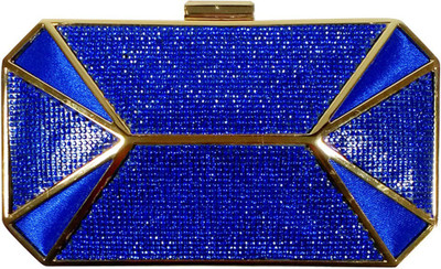 opazo Party, Casual, Formal Blue, Gold Clutch