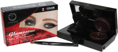 

colors queen Glamorous Long Lasting wear Gel Kajal & Eyeliner 4 g(black, Brown)