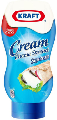 

Kraft Cream Cheese Spread Squeeze - 430g 430 g Plastic Bottle