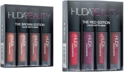 

Huda Beauty Liquid Lipstick Red & Brown 16 ml(Red, Brown)