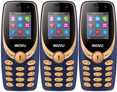 

Inovu A1s Plus Pack of Three Mobiles(Blue & Gold)