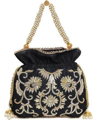 

The Purple Sack Black extravaganza potli Potli(Black)