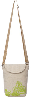 

Empower Trust Boys & Girls Casual Beige, Green Jute Sling Bag