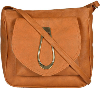 

Liger India Women Casual Brown PU Sling Bag