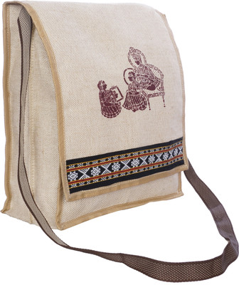 

Empower Trust Boys & Girls Casual Beige Jute Sling Bag
