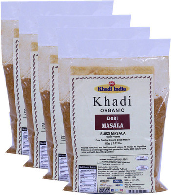 

Khadi Organic Subzi Masala - 100 GM - Set of 4(4 x 25 g)