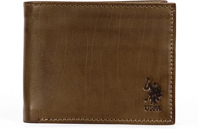 

U.S. Polo Assn Men Brown Genuine Leather Wallet(8 Card Slots)