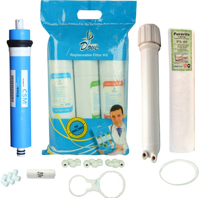 

IONIX Universal Types Full Ro service kit with CSM 80 GPD Membrane, Compatible with all RO/UV/UF Water purifiers Solid Filter Cartridge(0.1, Pack of 6)