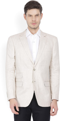 U.S. POLO ASSN. Solid Single Breasted Casual Men Blazer(Beige)
